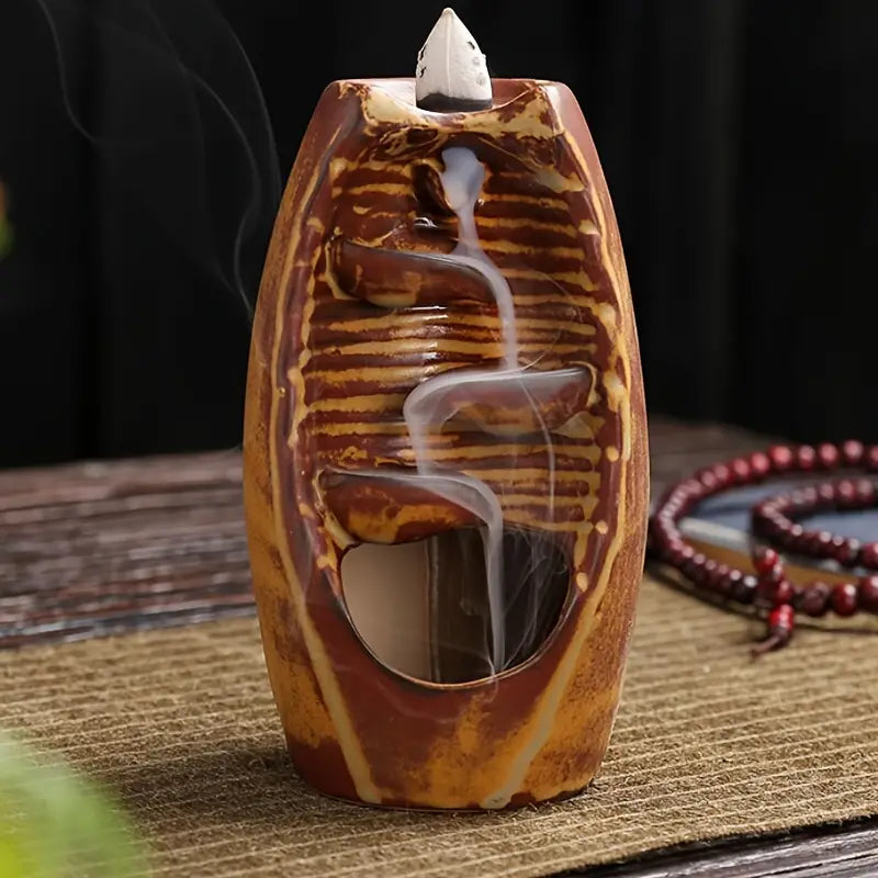 Ceramic Smoke Waterfall Incense Burner