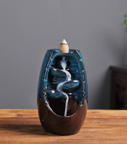 Ceramic Smoke Waterfall Incense Burner
