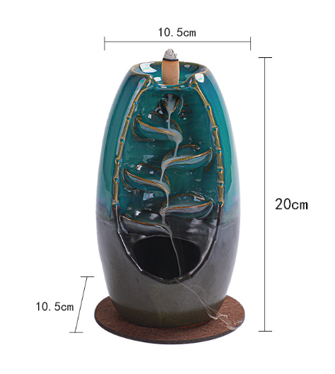 Ceramic Smoke Waterfall Incense Burner