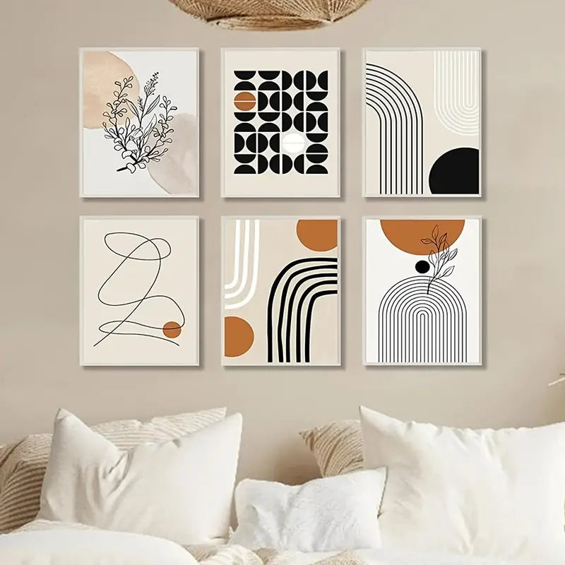 6-Piece Boho Chic Canvas Art Set