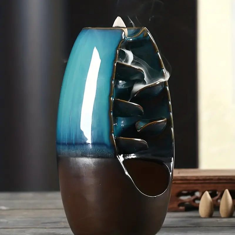 Ceramic Smoke Waterfall Incense Burner