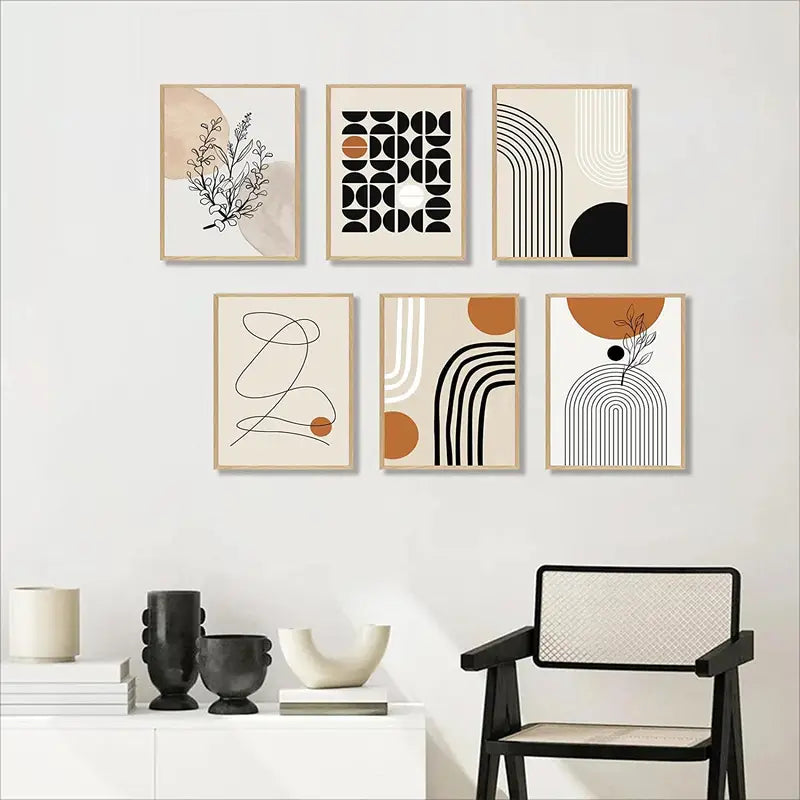 6-Piece Boho Chic Canvas Art Set