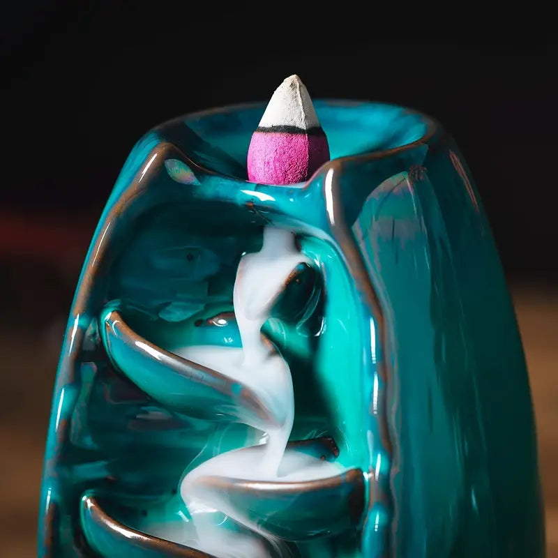 Ceramic Smoke Waterfall Incense Burner