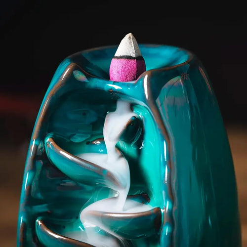 Ceramic Smoke Waterfall Incense Burner