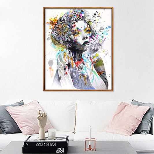 Abstract Watercolor Floral Canvas Art for Home Decor