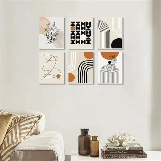 6-Piece Boho Chic Canvas Art Set